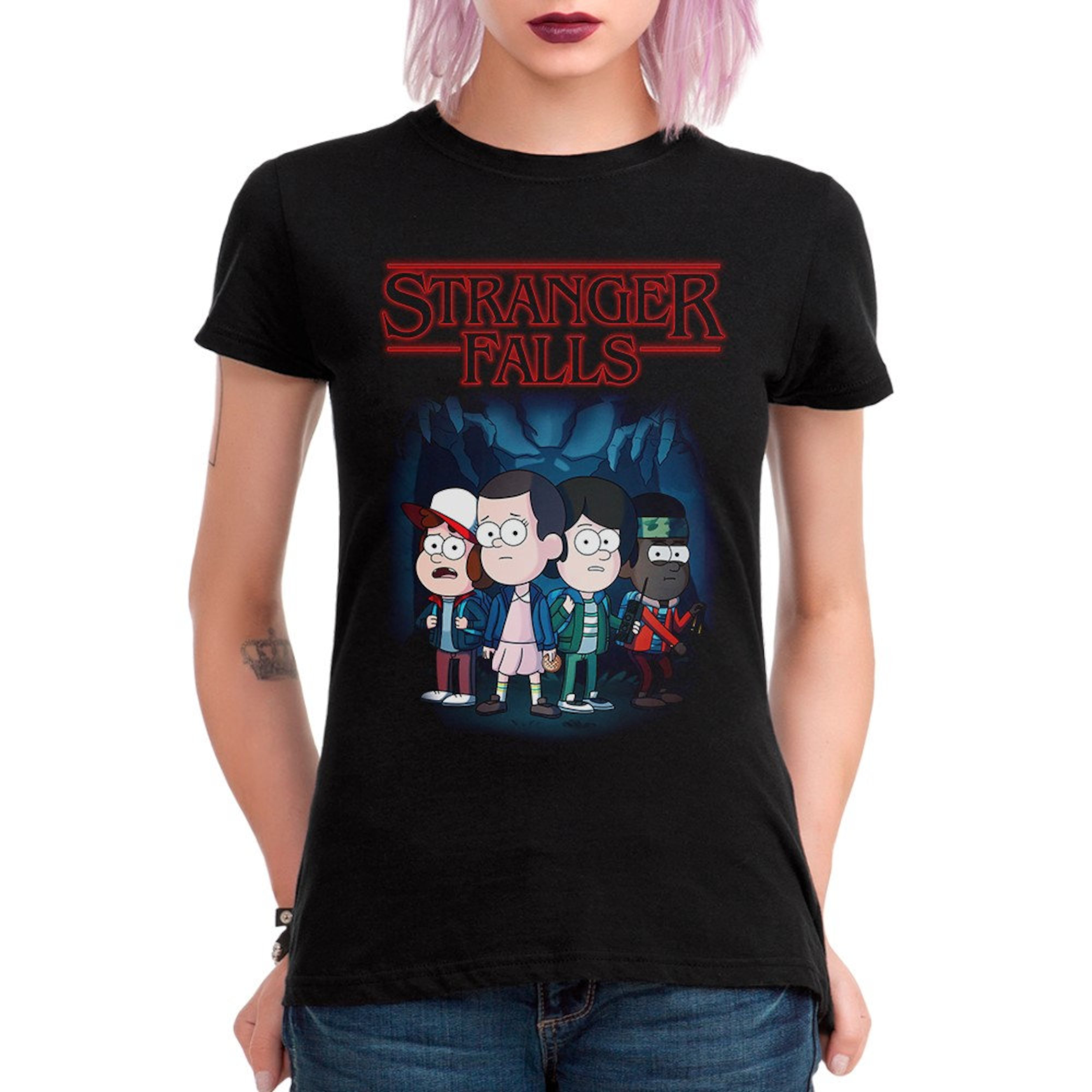 Stranger Falls Gravity Falls T-Shirt, Men's and Women's Sizes (bma-128 ...