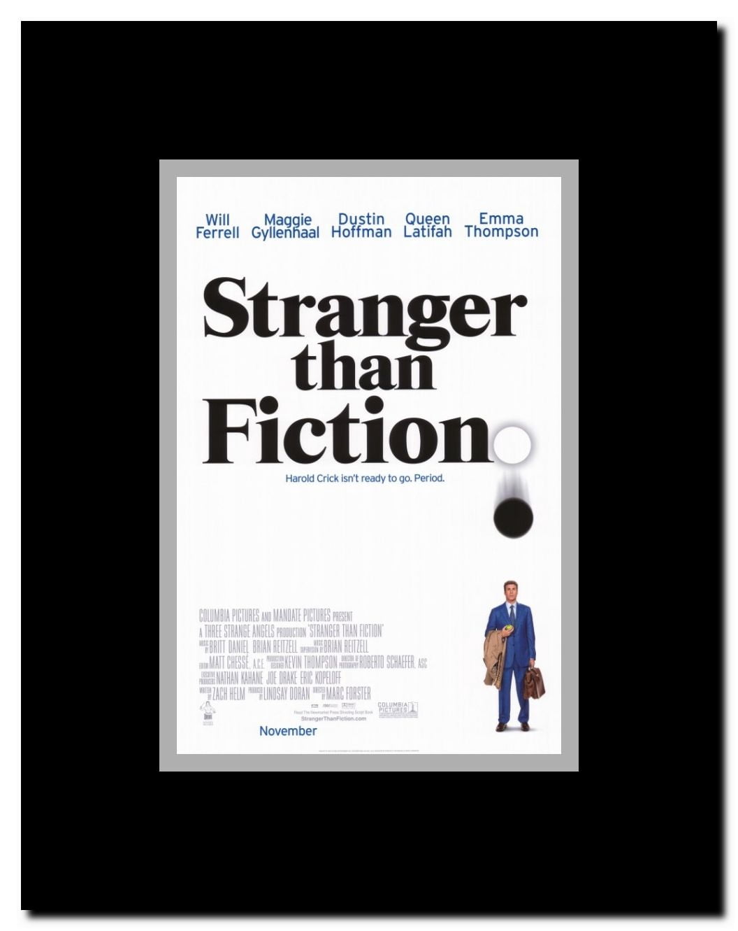 Stranger Than Fiction Framed Movie Poster