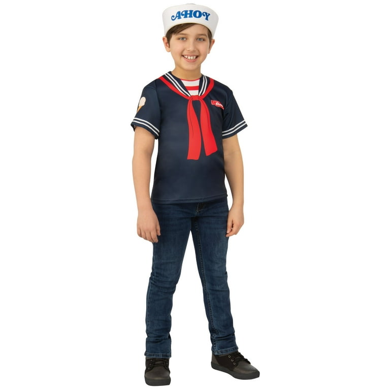 Stranger Things 3 Kids Steve's Scoops Ahoy Uniform Child Costume