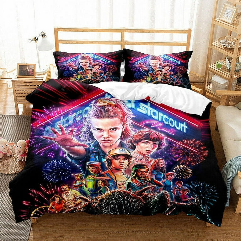Stranger Things 3D Brushed Bedding 2 piece Set Bed Duvet Cover Quilt Cover Set