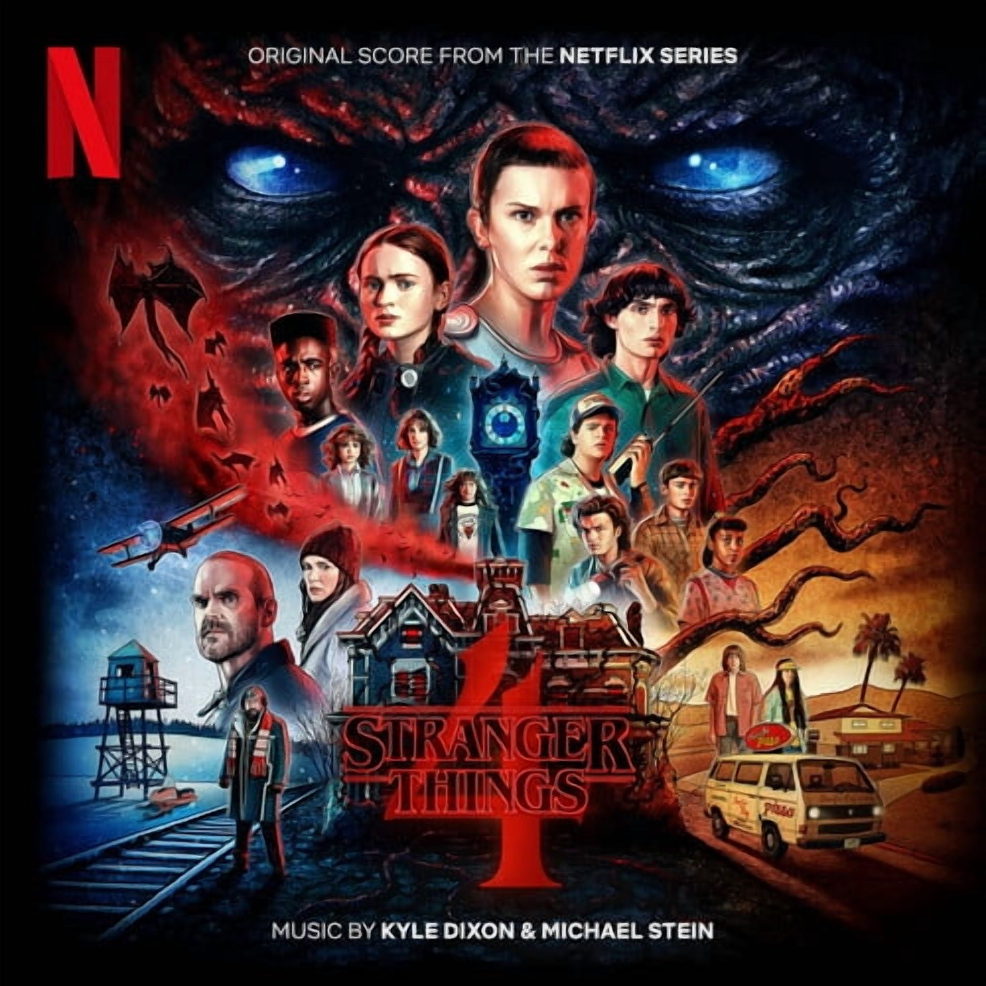Dixon,Kyle / Stein,Michael - Stranger Things 4: Volume 1 Soundtrack - White/Blue - Music & Performance - Vinyl