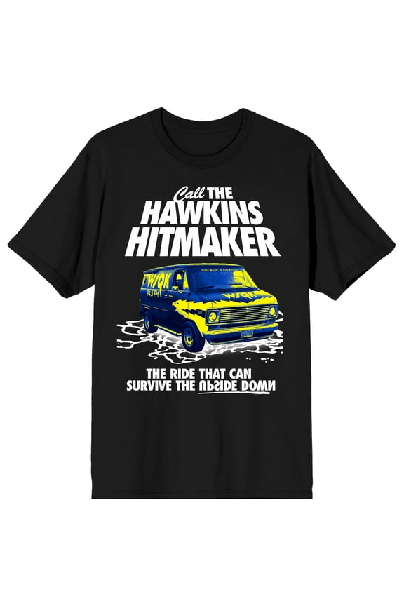 Stranger Things 5 Call the Hawkins Hitmaker Men's Graphic Tee 5-Color Crew Neck Short Sleeve T-Shirt-XL