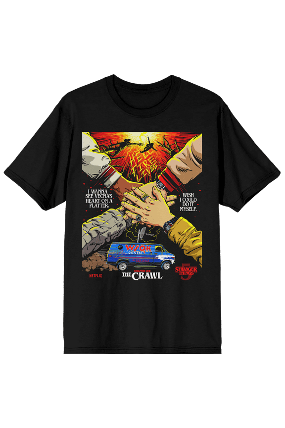 Stranger Things 5 Chapter One the Crawl Graphic Tee for Men-Medium