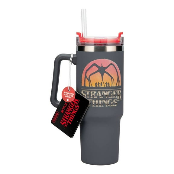 Stranger Things 5 Insulated Cup Official Netflix Collectible, 900ml Tumbler with Straw