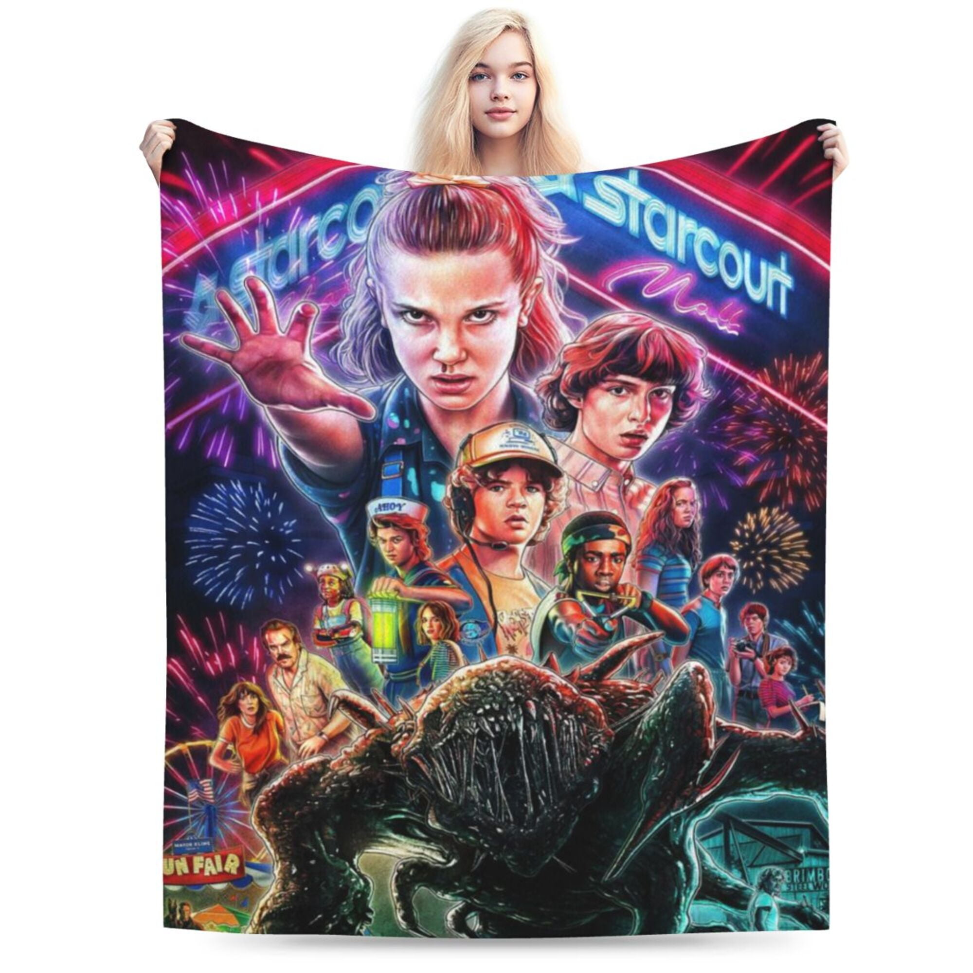 Stranger Things Blanket, Horror Movie Throw Blanket, Cozy Soft