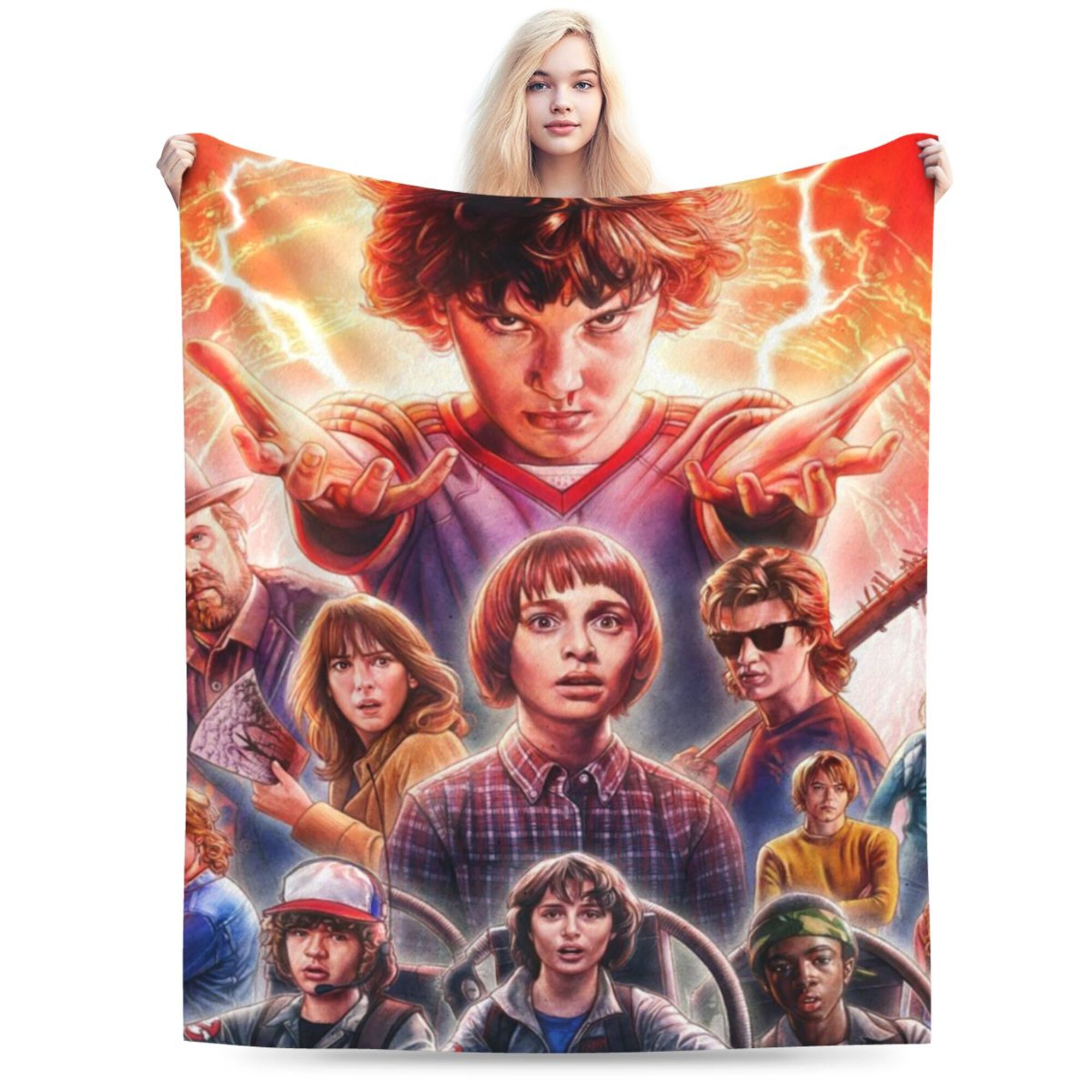 Stranger Things Blanket, Horror Movie Throw Blanket, Cozy Soft