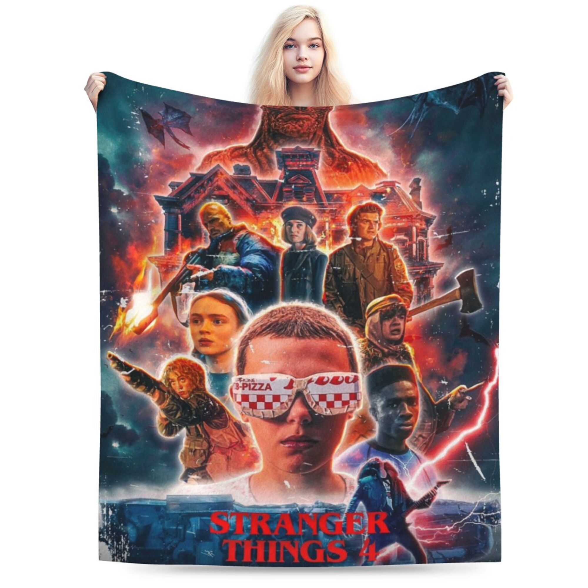 Stranger Things Blanket, Horror Movie Throw Blanket, Cozy Soft