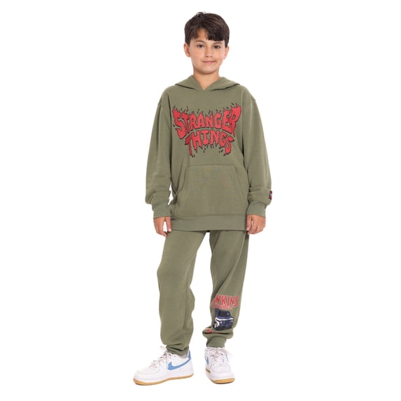 Stranger Things Boy's Graphic Hoodie with Matching Jogger Pant, 2 Piece Set, Sizes 4-16