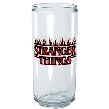 Stranger Things Burning Main Logo  Tritan Can Shaped Cup Clear 16 oz.