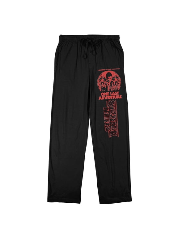 Stranger Things Character Circle Adult Black Sleep Pajama Pants
-Large