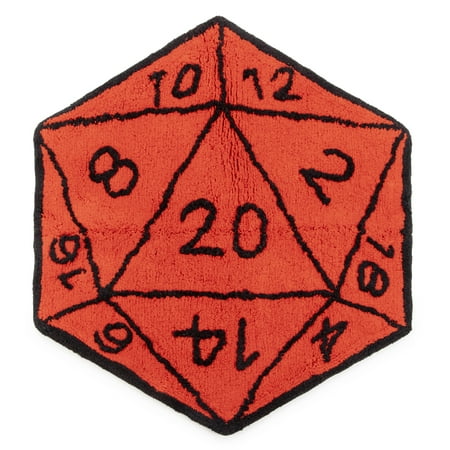 Stranger Things D20 Dice Tufted Rug, 25" x 29", Cotton, Red, Netflix
