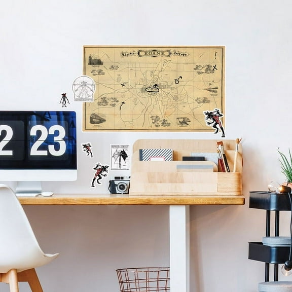 Stranger Things Dry Erase Hawkins Map Peel And Stick Giant Wall Decal