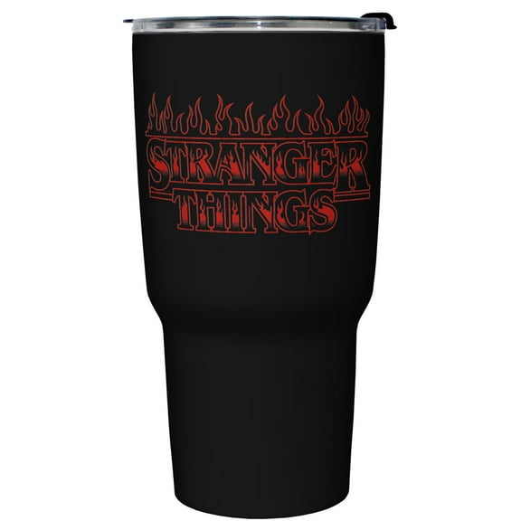Netflix Stranger Things Fiery Main Logo Stainless Steel Tumbler w/Lid