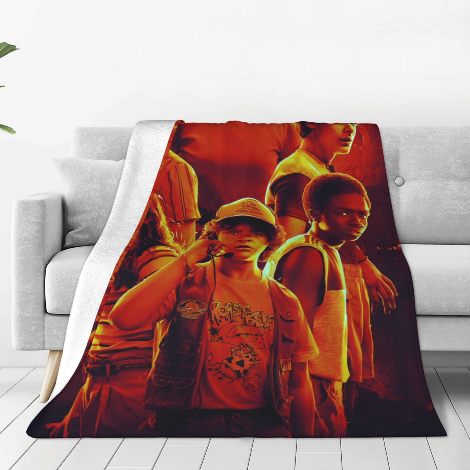 Stranger Things Flannel Fleece Plush Throw Blanket Blanket For Couch Bed And Sofa 50 X40 Walmart