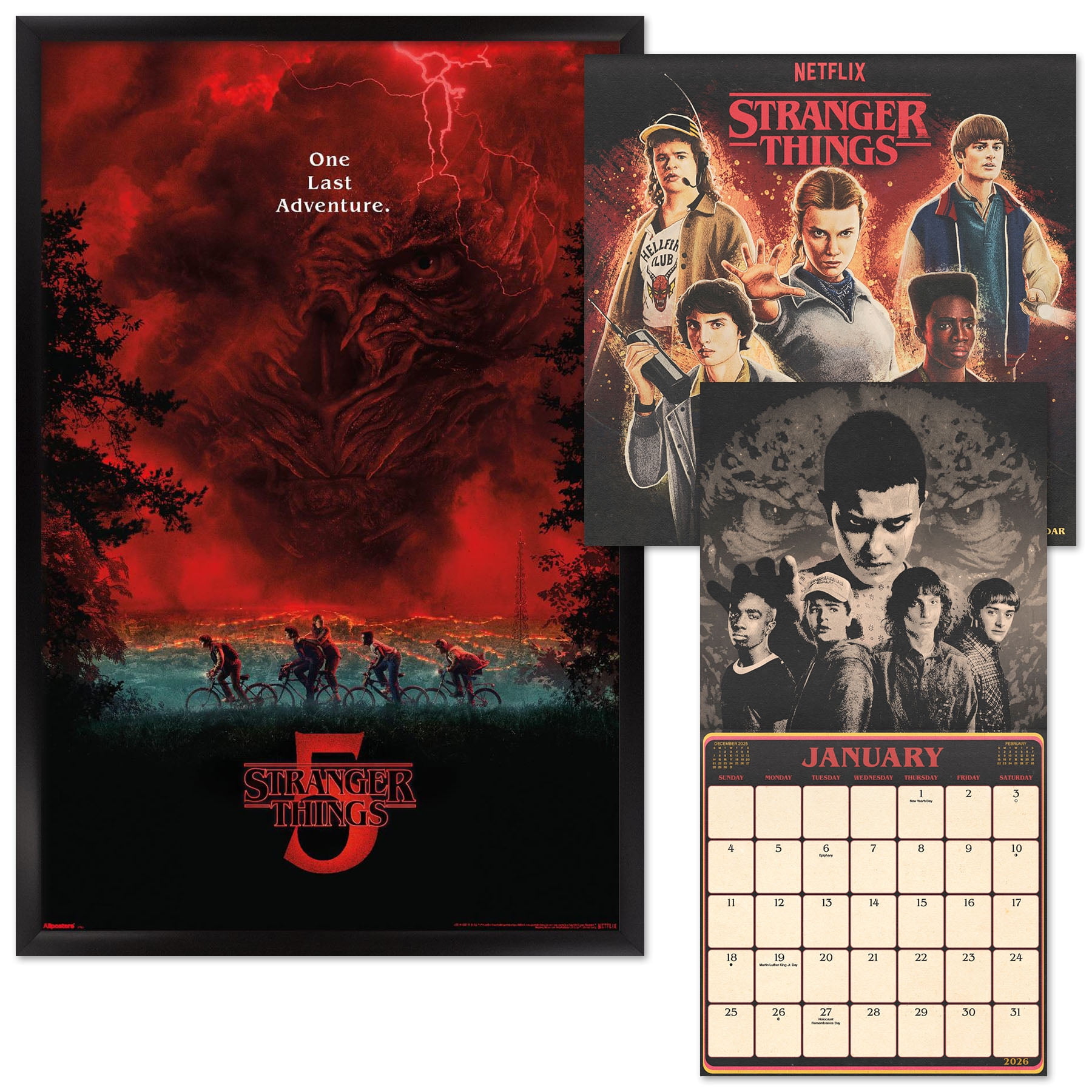 Stranger Things Framed Poster and 2026 Calendar