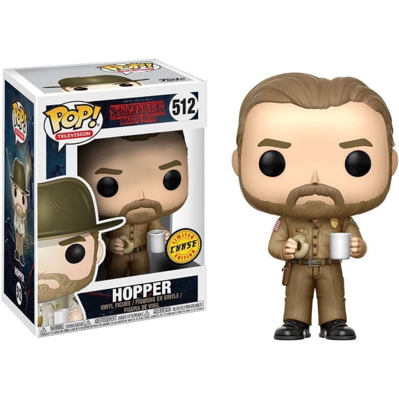 Stranger Things Funko POP! TV Hopper with Donut Vinyl Figure (Chase Version Without Hat)