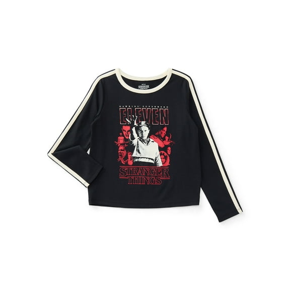 Netflix Stranger Things Girls Graphic Tee with Long Sleeves, Sizes 4-16