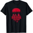 Stranger Things Group Shot Bike Ride Upside Down Silhouette TShirt