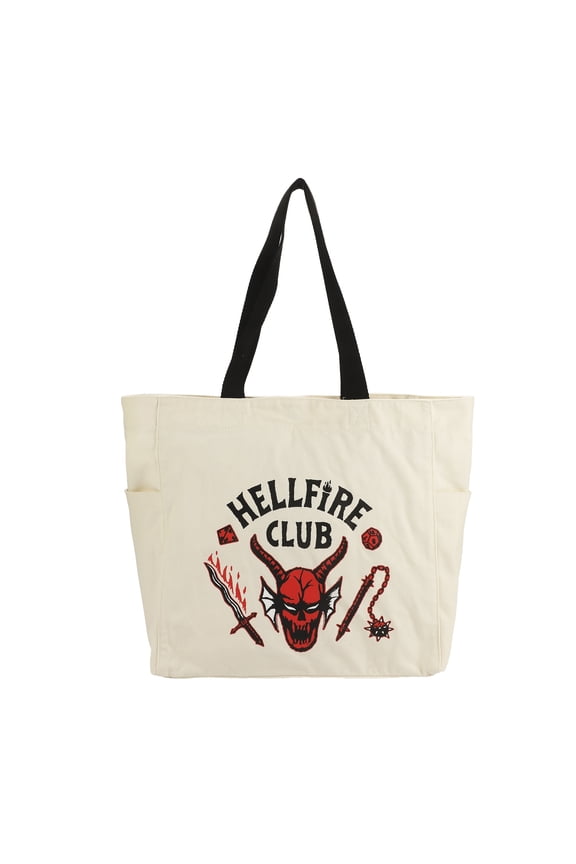 Stranger Things Hellfire Club 15.5-Inch Adult Canvas Tote Bag