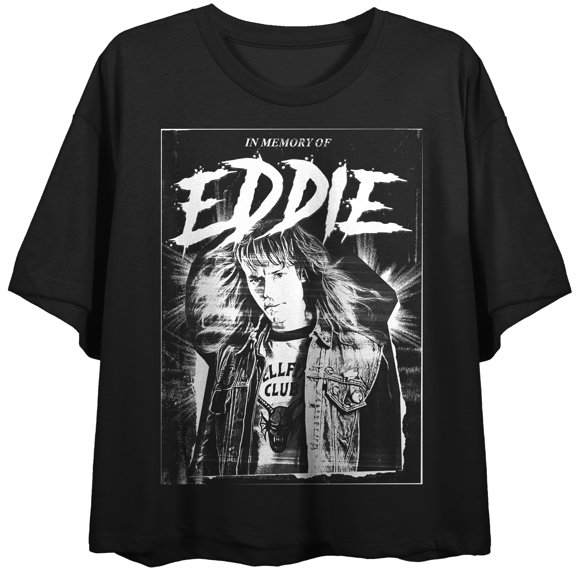 Stranger Things Hellfire Club Crop Tee for Women-Small