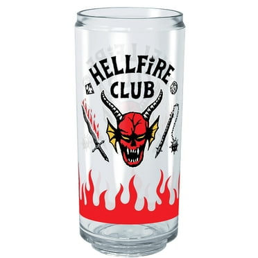 Stranger Things Hellfire Club Demon Head  Tritan Can Shaped Cup Clear 16 oz.