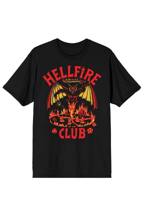 Stranger Things Hellfire Club Game Board Adult Black Crew Neck Short Sleeve T-shirt-XS