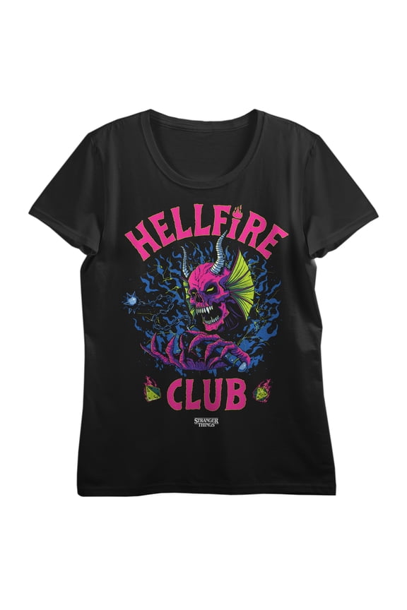 Stranger Things Hellfire Club Tee - Black Short Sleeve T-Shirt-Medium