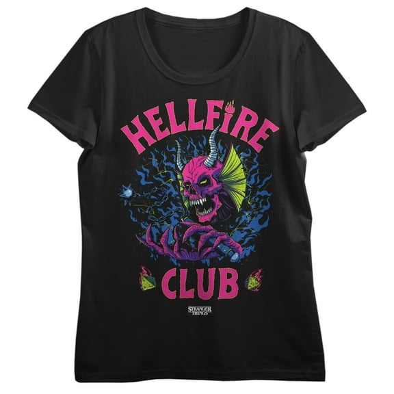 Stranger Things Hellfire Club Tee - Black Short Sleeve T-Shirt-Medium