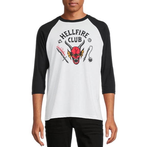 Netflix Stranger Things Hellfire Graphic T-Shirt with Long Sleeves, Sizes S-3X (Men's Big & Tall)