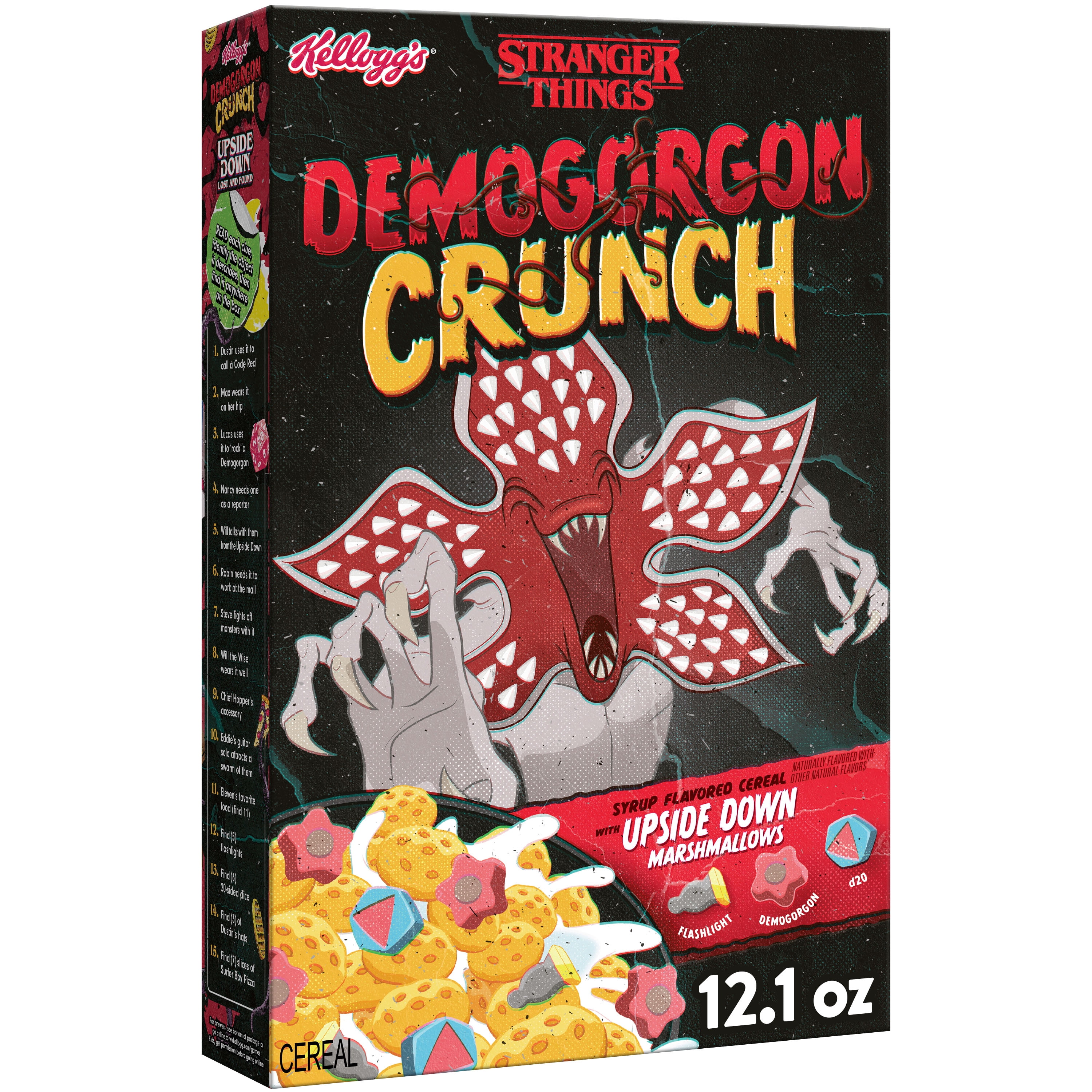 Kelloggs Stranger Things Demogorgon Crunch Breakfast Cereal, Collector's Edition, 12.1oz Box (1 Box)