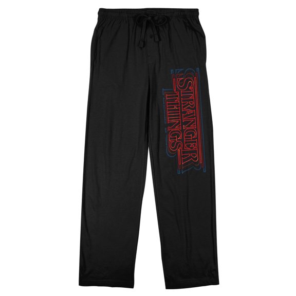 Stranger Things Logo Adult Black Sleep Pajama Pants-XL