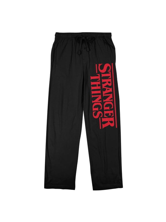Stranger Things Logo Adult Black Sleep Pajama Pants-XS