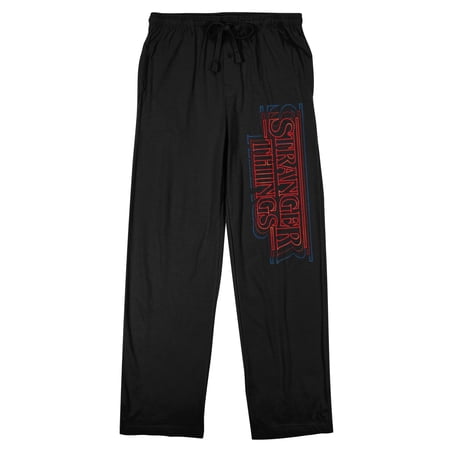 Stranger Things Logo Adult Black Sleep Pajama Pants-XXL