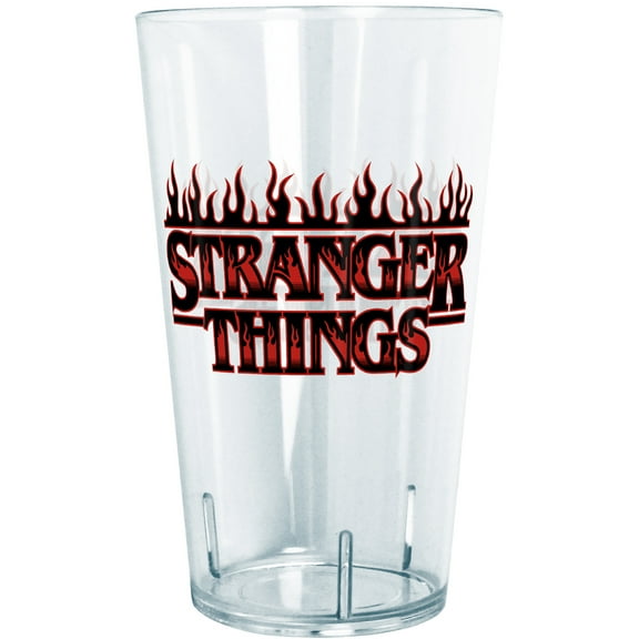 Netflix Stranger Things Logo in Flames Tritan Drinking Cup Clear 24 oz.