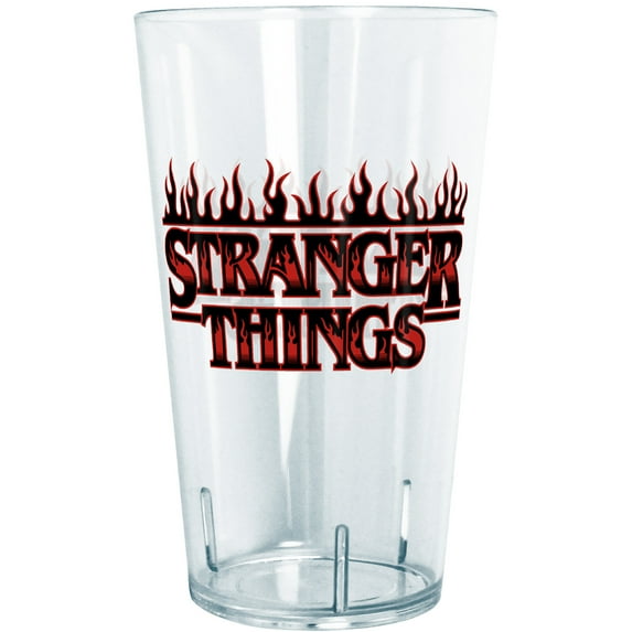 Netflix Stranger Things Logo in Flames Tritan Drinking Cup Clear 24 oz.