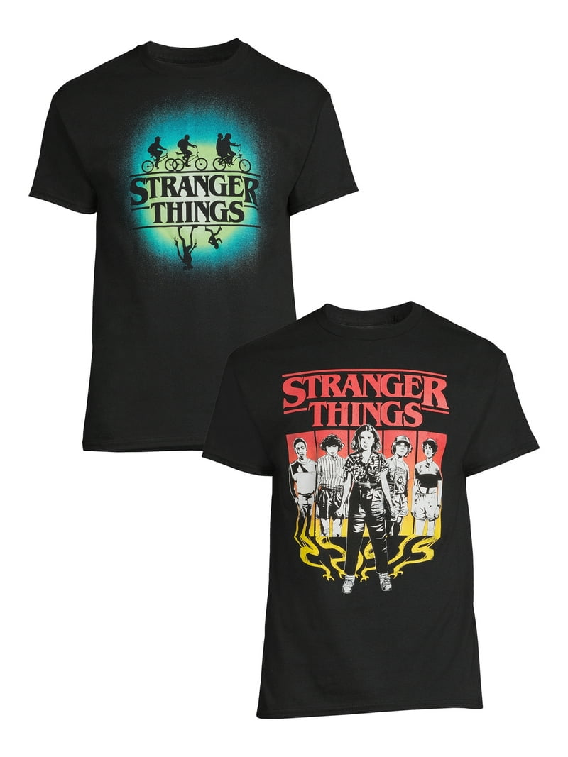 Netflix Stranger Things Men's & Big Men's Boxes Glow Graphic Tees