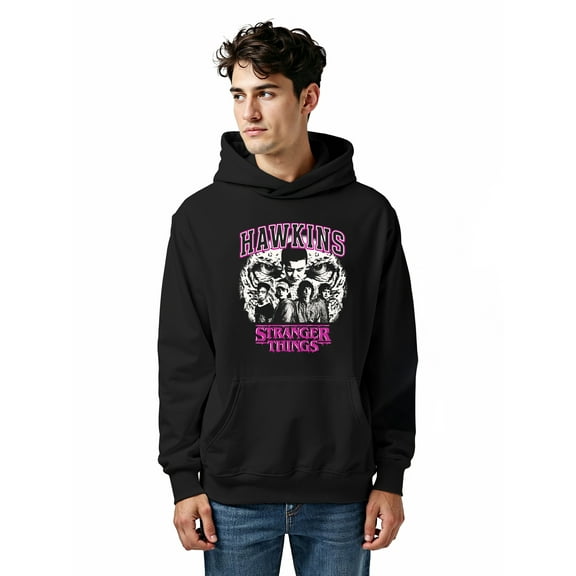 Netflix Stranger Things, Men's & Big Men's Graphic Hoodie, Hawkins City, Sizes XS-3XL