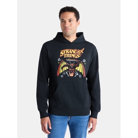 Netflix Stranger Things, Men's & Big Men's Graphic Hoodie, Hellfire, Sizes XS-5XL