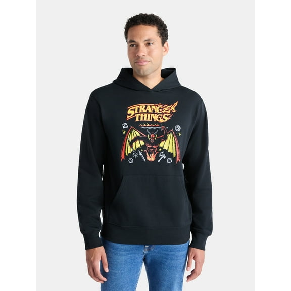 Netflix Stranger Things, Men's & Big Men's Graphic Hoodie, Hellfire, Sizes XS-5XL