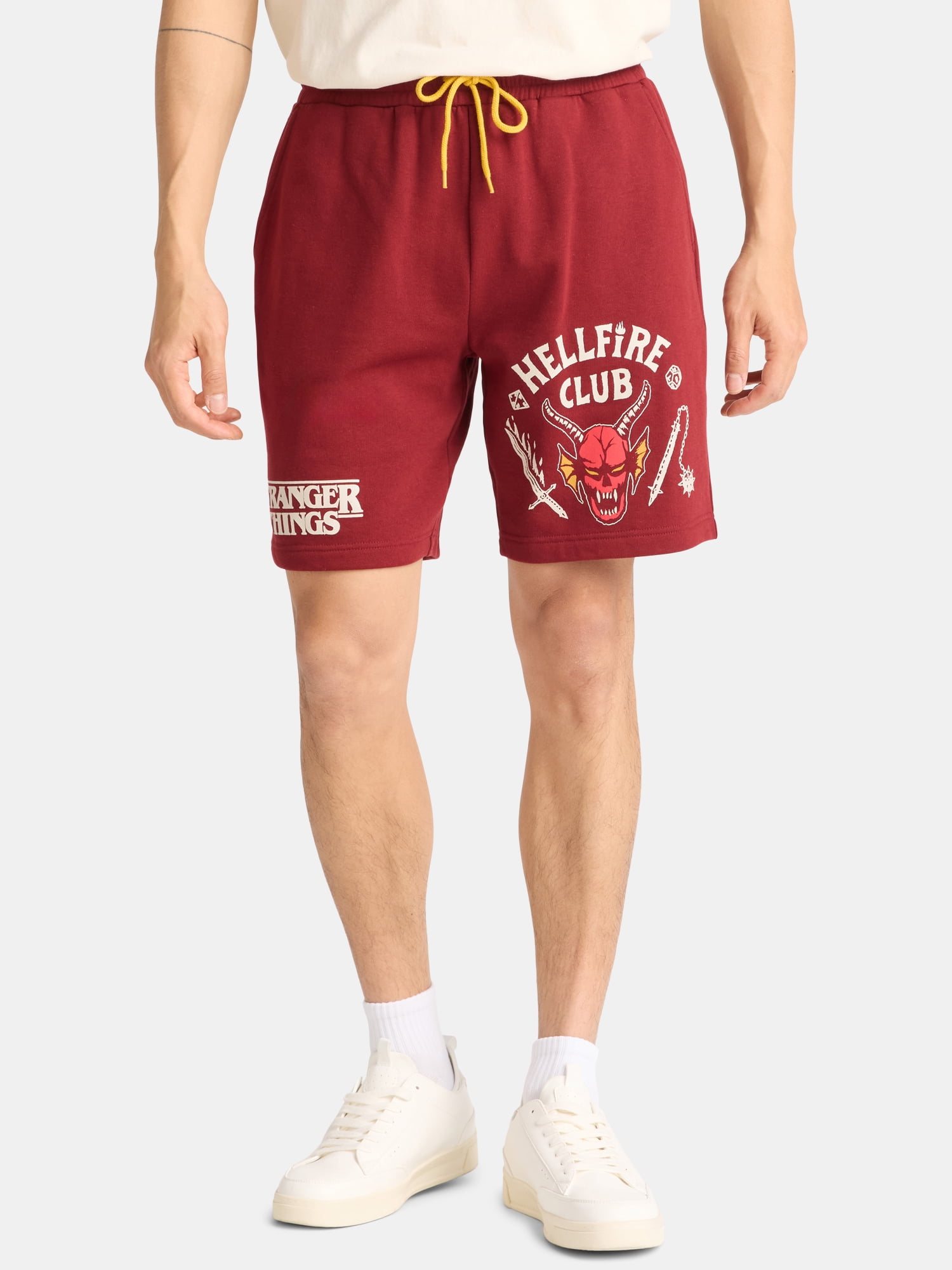 Netflix Stranger Things Hellfire Club Men's & Big Men's Graphic Jogger Shorts, Sizes S-2XL