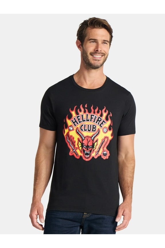 Men's and Big Men's Hellfire Club Graphic Tee Shirt, Sizes S-3XL