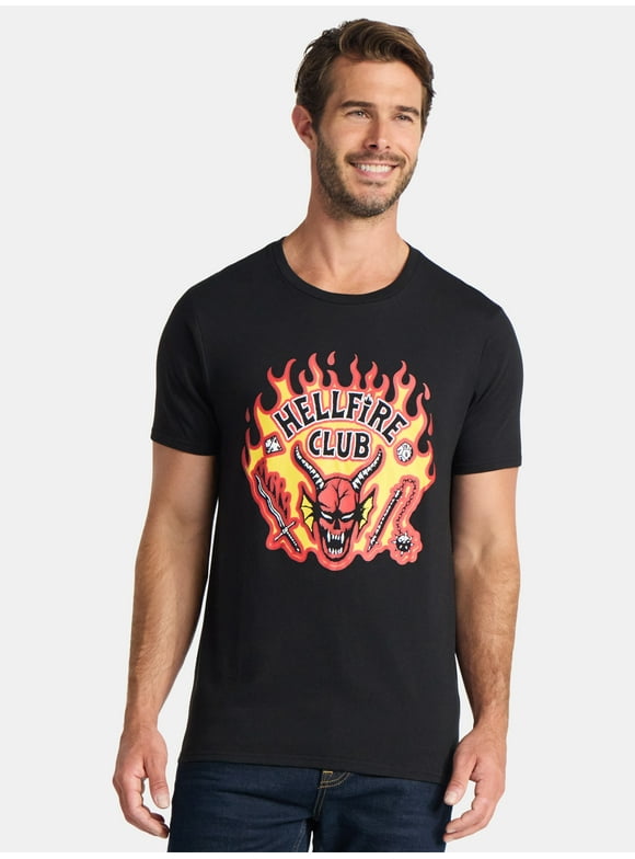 Men's and Big Men's Hellfire Club Graphic Tee Shirt, Sizes S-3XL