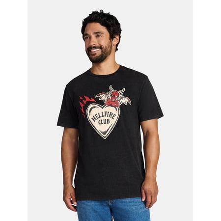 Netflix Stranger Things Valentine's Day Men's and Big Men's Graphic Tee, Sizes XS-5XL