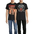 thumbnail image 1 of Netflix Stranger Things Men's Hellfire Club Eddie Munson Graphic Tees, 2-Pack, Sizes S-3XL, 1 of 6