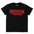 thumbnail image 1 of Stranger Things Men's Simple Red Logo Graphic Print Adult Short Sleeve T-Shirt, 1 of 3