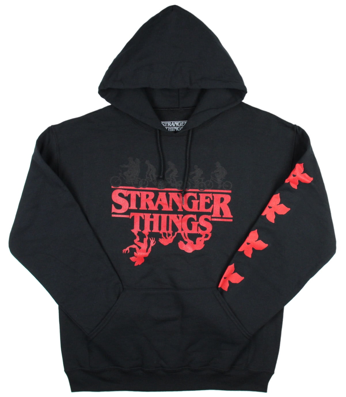 Stranger Things Adult Men s Blurred 6 Character Team Panel Sweatshirt Pullover Hoodie Walmart