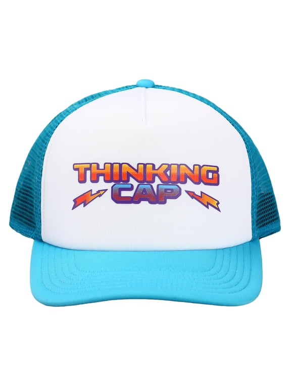Stranger Things Netflix Series Blue & White Thinking Hat Trucker Hat