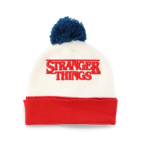 Stranger Things Pom Beanie, Red White Blue