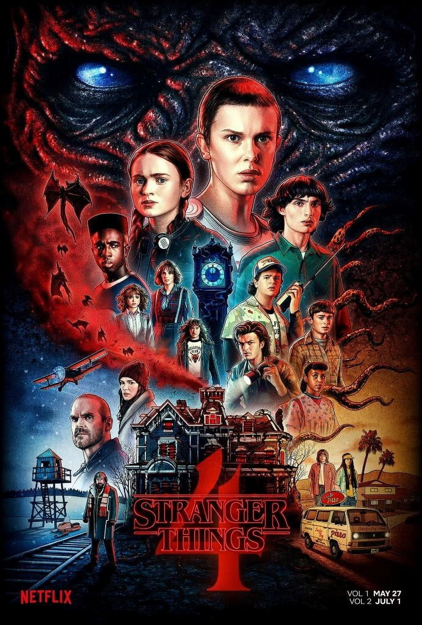Stranger Things a temporal Cartaz de arte de parede brilhante 11x17