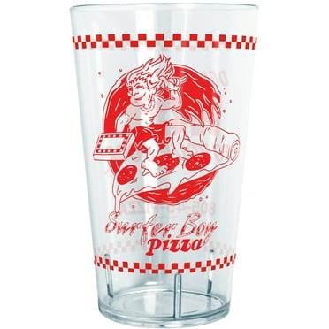Stranger Things Surfer Boy Pizza  Tritan Drinking Cup Clear 24 oz.
